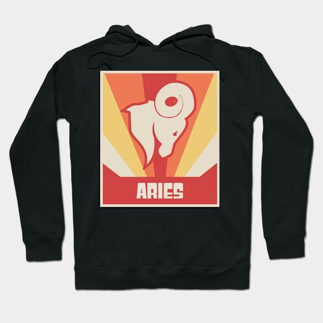 Aries– Vintage Astrology Zodiac Sign Hoodie by MeatMan